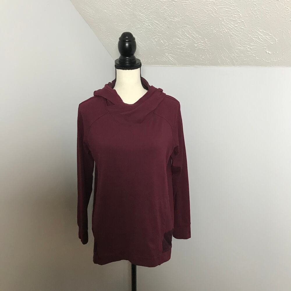 Lululemon Starting Place Hoodie 6 Garnet Red Pullover Thumbholes Athletic - Picture 2 of 12
